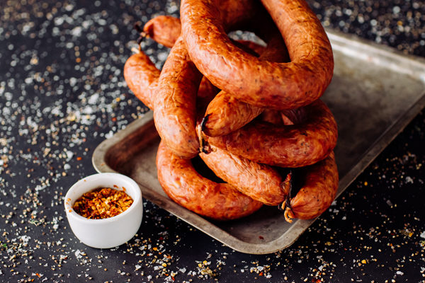 Smoked Pork & Beef Sausage (Hot)